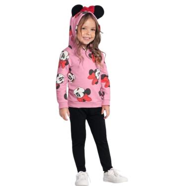 Imagem de Conjunto Moletom Menina Minnie Mouse Rosa - Brandili