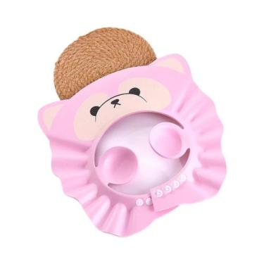 Imagem de Touca De Banho Para Bebê Com Proteção Para Olhos E Ouvidos, Leve E Div