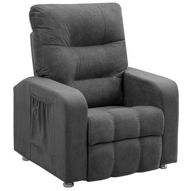 Imagem de Poltrona Do Papai Reclinável Turim Amassado Cinza