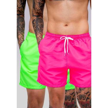 Imagem de Kit 2 Short Masculino Tactel Tectel Praia Leve Secagem Rápida Bermuda Academia Treino Verão-Unissex