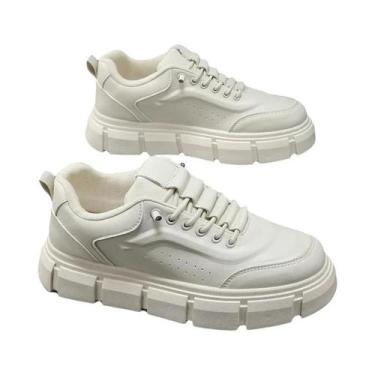 Imagem de Tênis Casual Masculino Retrô De Couro De Luxo Respirável Feito À Mão P