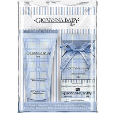 Imagem de Kit Giovanna Baby Blue Loção Hidratante + Colônia + Sabonete em Barra