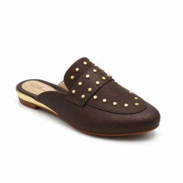 Imagem de Modare Mule Chocolate Toque Aveludado Feminino Casual -, Chocolate, 35