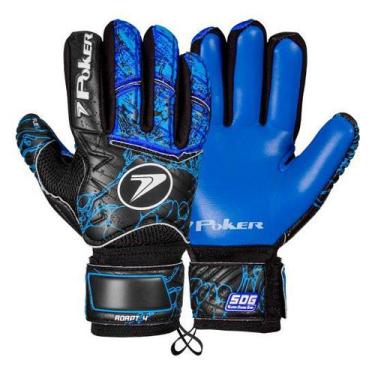 Imagem de Luva de goleiro semiprofissional multiterreno adapt 4 - Poker, Azul, P