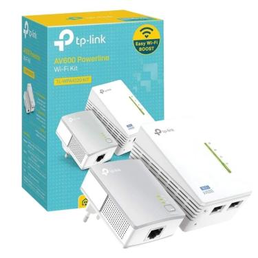 Imagem de Repetidor Powerline Kit Tl-WPA4220T com Velocidade Até 600Mbps e Tecnologia Wi-Fi Clone Branco TP-Link
