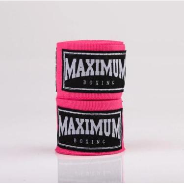 Imagem de Par Bandagem Maximum Muay Thai 3 Metros Boxe Kickboxing COLORS, Rosa, 