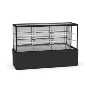 Imagem de Confeitaria Vitrine Seca 1450 Titanium Premium Baixa 2P Preto Externo 