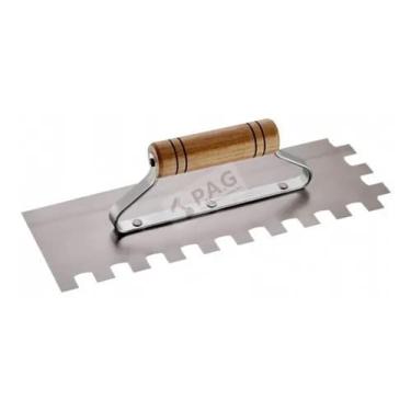 Imagem de Desempenadeira De Aço Carbono Dentada Para Porcelanato 40x12 P.a.g