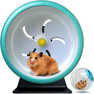Imagem de Roda de hamster, rodas de exercício de hamster super silenciosas, rodas de exercício ajustáveis para hamsters, rodas de corrida silenciosas, roda de rato de 18 cm para camundongos hamsters ou outros