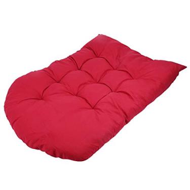Imagem de Almofadas de assento,fibra de poli¨¦ster pp algod?o multifuncional cadeira de balan?o cadeira suspensa engrossar almofada de assento para jardim dom¨¦stico 80x120 cm vinho tinto para p¨¢tio interno,