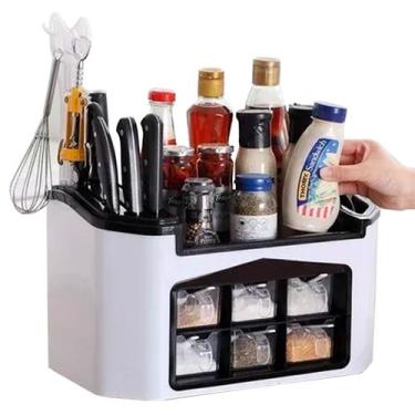 Imagem de Multi Organizador De Cozinha Kitchen Easy Porta Tempero  - Branco - Ge