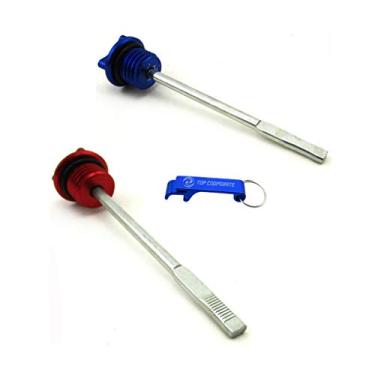 Imagem de TC-Motor 2 peças vermelho/azul CNC óleo de motor para Lifan YX 125cc 140cc 150cc 200cc 250cc Stomp YCF IMR SSR Thumpstar GPX DHZ Chinese CRF50 Pit Dirt Bikes/ATV Quad Taotao Sunl Kazuma Roketa