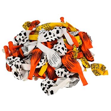 Imagem de Conjunto de balões de látex 100 peças, balão colorido estampado para casamento, aniversário ou decoração de festa