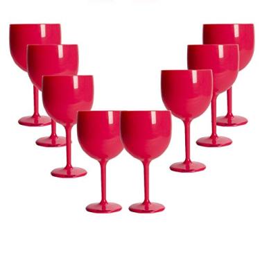 Imagem de 8 Taças Gin Rosa Acrílico