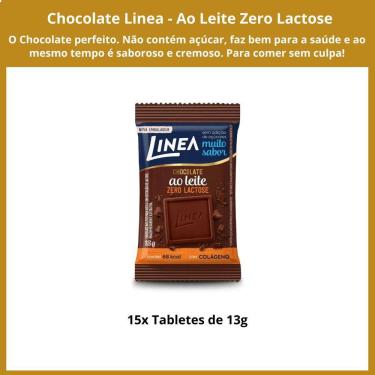 Imagem de Chocolate Linea 15 De 13G Zero Açúcar Ao Leite Zero Lactose