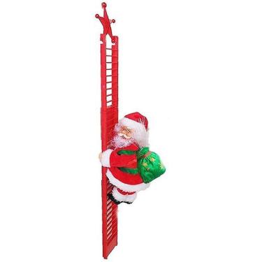 Imagem de Escada de escalada elétrica, Boneca do Papai Noel Ornamen de Natal