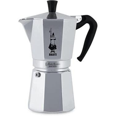 Imagem de Bialetti - Moka Express: cafeteira de café expresso icônica, faz café italiano de verdade, panela de moka 12 xícaras (623.7 g - 670 ml), alumínio, prata