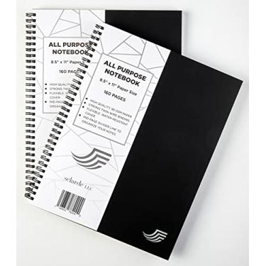 Imagem de Caderno multiuso Selarde, pacote com 2, capa flexível, 80 folhas/160 páginas com linha divisória de página intermediária, 21,6 x 28 cm, papel 90 g/m², encadernação com fio duplo