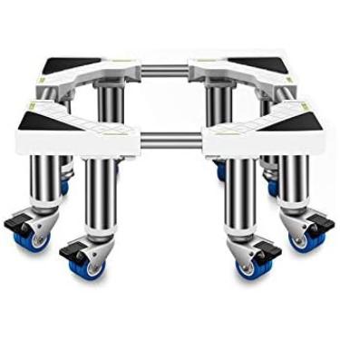 Imagem de Base universal para máquina de lavar com rodas Carrinho de geladeira ajustável Suporte de base extensível para freezer Suporte de movimento fácil para secadora Lavadora Ar condicionado de 45