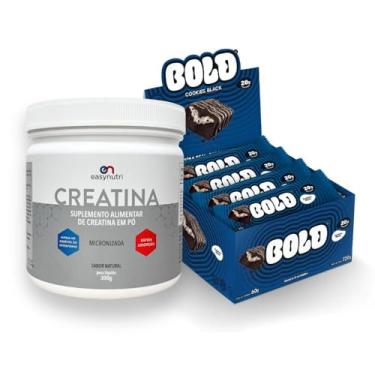 Imagem de Combo Display Barra de Proteína BOLD Snacks (12 unidades) + Creatina 300g (720g, Cookies Black)