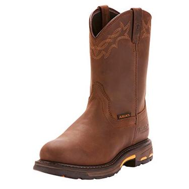 Imagem de Ariat Bota de trabalho masculina impermeável WorkHog, Marrom, 38