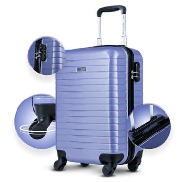 Imagem de Mala de Viagem Bordo 10kg Sestini Deluxe, Padrão ANAC, Cadeado 3 Dígitos, Rodas 360° Silenciosas, ABS Rígido Resistente (Azul, Bordo)