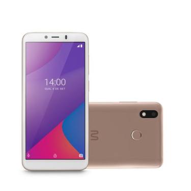 Imagem de Smartphone G Max Tela 6.0 Pol HD IPS 1GB+32GB  Android 9 Pie Dourado Multilaser - P9108OUT [Reembalado] P9108OUT