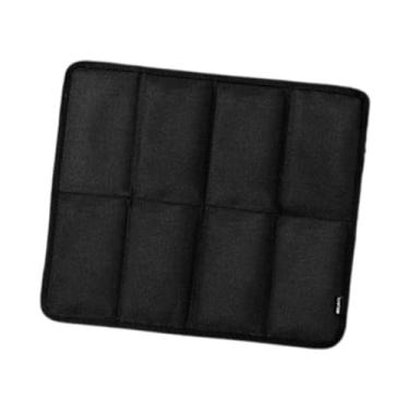 Imagem de harayaa Esteira de acampamento dobrável Almofada ao ar livre Portátil Compacto Espessado Assento Almofada para Camping Caminhadas Festival Mochila, Preto