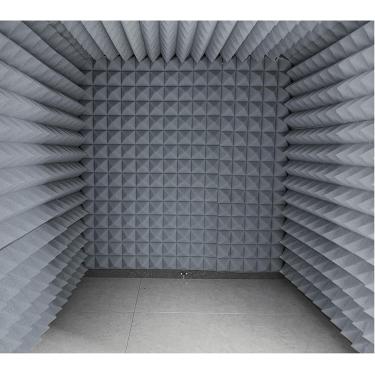Imagem de Cabine vocal portátil para gravação, painéis de espuma acústica, painéis de parede à prova de som, tratamento de painel de absorção de som, para estúdio de home office, cinza
