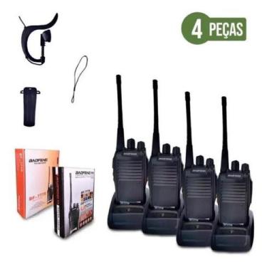 Imagem de Kit 4 Radio Walk Talk Comunicador 16 Ch 12Km Baofeng 777S - Virtual Di