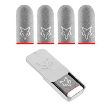 Imagem de Kit Luvas De Dedo Gamer Fibra De Seda V10 2025 + Box +kit 4 Luvas Pra Jogar Free Fire Semi Pro COD Mobilie Pubg Beehive Wasp, competitivo, anti suor, Premium, Rog Phone, Sarafox, Memo Rmm CaseRog