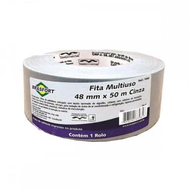 Imagem de Fita Silver Tape Brasfort Multiuso 48 X 50M Cinza 7549