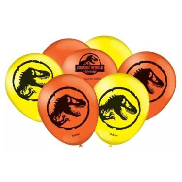 Imagem de Balão Bexiga de Festa Aniversário Jurassic World 9 Polegadas 25 Un - F