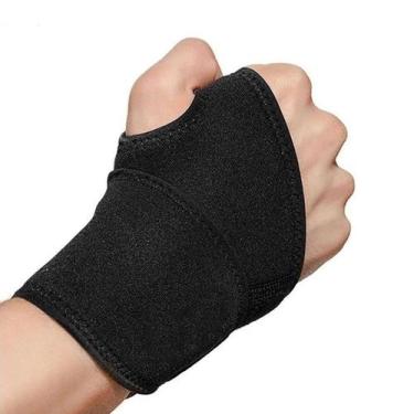 Imagem de Munhequeira De Pulso Preta Neoprene Ajustável - Mb