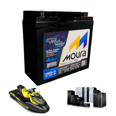 Imagem de Bateria 12v 18ah Moura Jetski Navio Aviação Embarcação