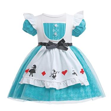 Imagem de Dressy Daisy Vestido de princesa para festa de Halloween fantasia saia de tule roupa de verão para bebês e meninas pequenas, Estilo 24 (apenas vestido) - Cor: Turquesa, 3 Anos