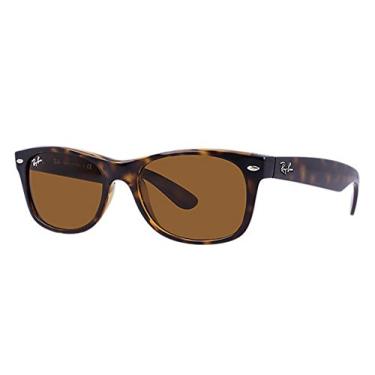Imagem de Óculos de sol Ray_Ban New Wayfarer (armação tartaruga com lente marrom sólida 55 mm), armação tartaruga com lente marrom sólida, 55 mm, Marrom, 55
