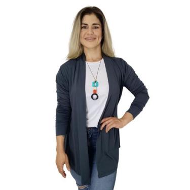 Imagem de Cardigan Casaquinho Manga Longa KIMONO Casaco Feminino - FRV Moda Fitn
