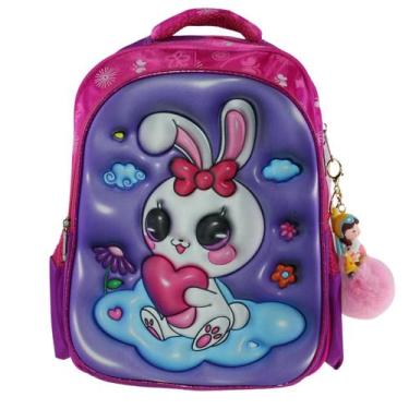 Imagem de Mochila Escolar Infantil 3D Alto Relevo Personagem:Coelho - ELITE