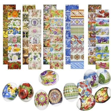 Imagem de Pacote com 10 envoltórios térmicos para decoração de ovos de Páscoa Pysanka Pysanka Pysanka - para 70 ovos de Páscoa