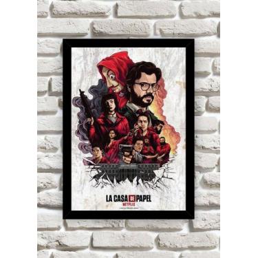 Imagem de Quadro La Casa de Papel - GRAFIT - GRAFICA E CRIAÇÃO, Preto