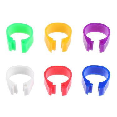 Imagem de GANAZONO 200 peças de anéis de pássaro de 10 mm faixas de plástico multicoloridas para pés de pombo, anéis de perna com clipe para pintinhos Bantam Finch, pomba Lovebird codorniz, codorniz, pequenas aves