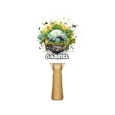 Imagem de Raquete para Tênis de Mesa Personalizado com Nome 24,5x13,5 Kit 50un M