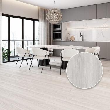 Imagem de Piso Vinílico Colado 18cmx2mmx1,22m Hibísco Pix Revestimentos - caixa com 4,34m2 - Cinza