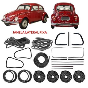 Imagem de Kit Borracha Porta Mala Canaleta Parabrisa Galão Fusca 71/77 - Superce