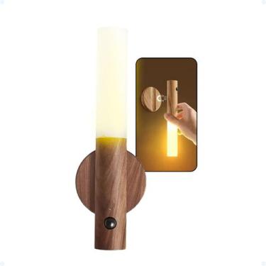 Imagem de Arandela Cabeceira Led Recarregável Usb Adesiva Magnética - Hxt, Marro