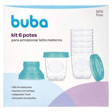 Imagem de Kit 6 Potes Para Armazenar Leite Materno Buba