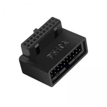 Imagem de AsrMyjcx 3xMultifunction USB 3.0 Adaptador de Placa-mãe de 90 Graus Adaptador de Extensão USB 3.0 Durável para PC, 4 PCS