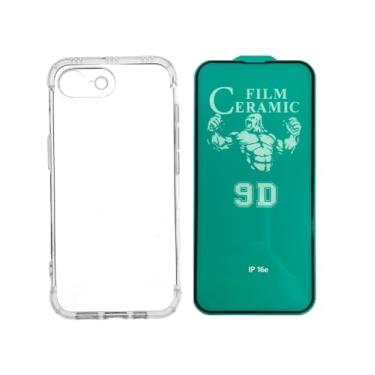 Imagem de Capinha Capa Case Anti Impacto Shock Queda + Pelicula Protetora de Tela Ceramica 9d Compatível com iPhone 16e