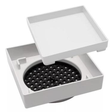 Imagem de KIT 6 Ralo Inteligente 10x10 Oculto Piso/ Porcelanato Varias Cores - D